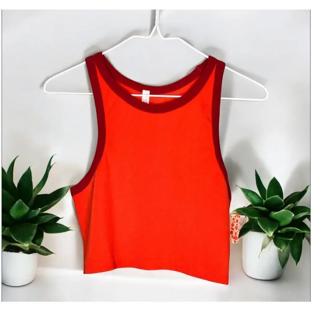 Free People Go To Colorblock Flame Combo Tank NWT Size XL